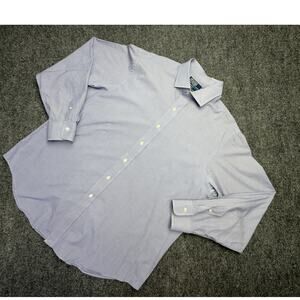 Vintage Polo Ralph Lauren Estate Shirt Mens 17.5 35 Made Hong Kong 2-Ply Cotton